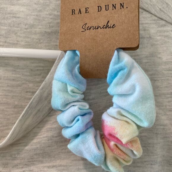 Rae Dunn Good Vibes Short Sleeve Shirt with Scrunchie Size Large NWT Gift - Picture 7 of 8